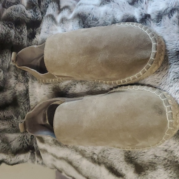 VINCE. Womens Navy Ruched Stretch Meryl Round Toe Slip On Leather Espadrille Shoes